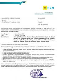 PENGUMUMAN PENTING: Informasi Pemadaman Listrik Bergilir